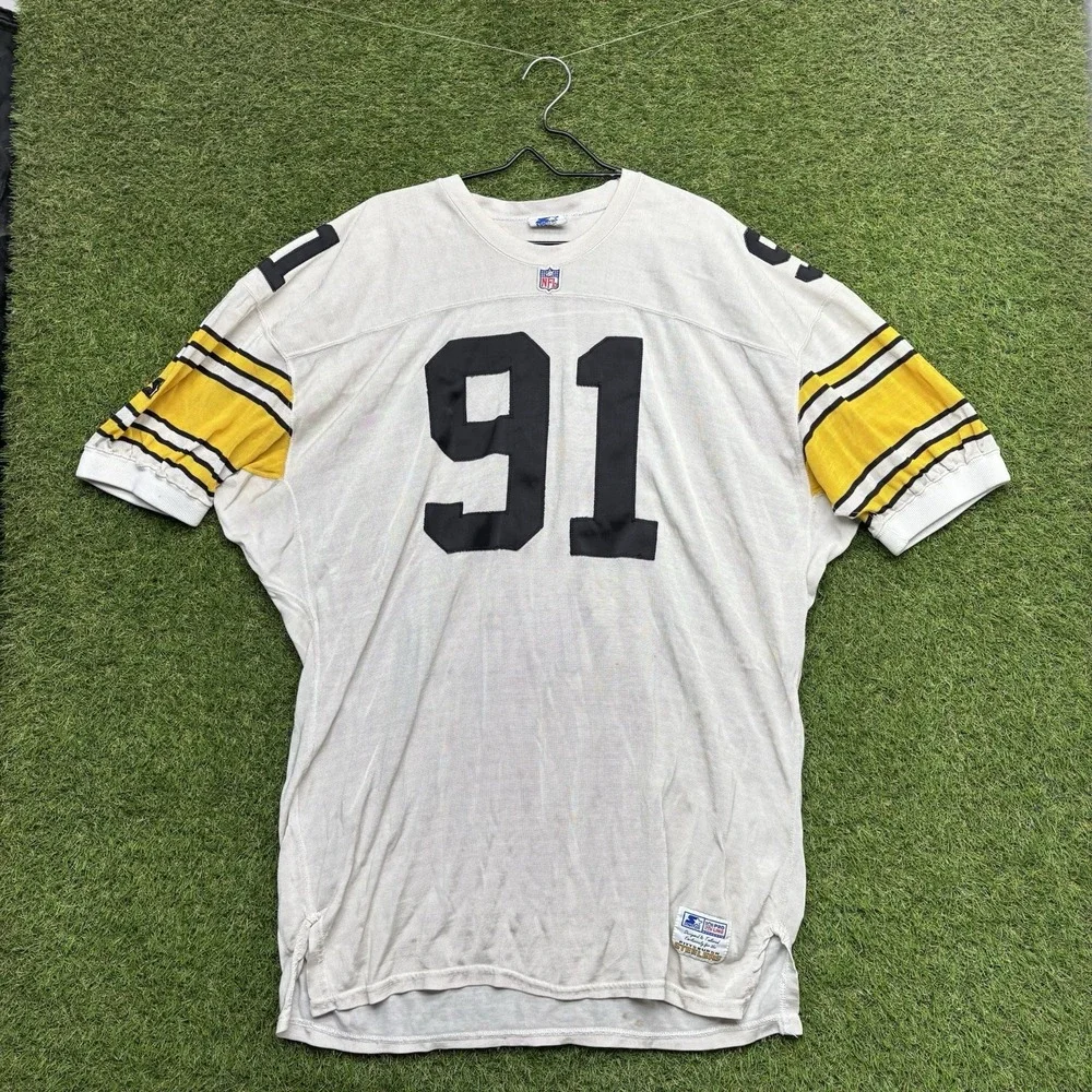 Vintage 1994 Pittsburgh Steelers Jersey Mens 48 Game Cut Kevin Greene #91 Patch